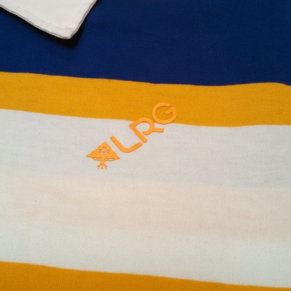 LRG Lifted Research Group Polo Short Sleeve Stripe - Picture 3 of 6